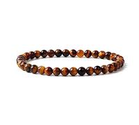KYINYUECH 1pc 4mm Garnet Bead Bracelet Natural Lapis Lazuli Tiger Eye Stone Bracelet For Men Women