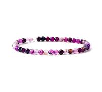 KYINYUECH 1pc 4mm Garnet Bead Bracelet Natural Lapis Lazuli Tiger Eye Stone Bracelet For Men Women