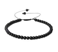 KYINYUECH 1pc 4MM Natural Stone Braided Bracelet Small Stone Bead Bracelet Adjustable Quartzs Agates Bangle Gift For Women Men