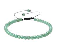 KYINYUECH 1pc 4MM Natural Stone Braided Bracelet Small Stone Bead Bracelet Adjustable Quartzs Agates Bangle Gift For Women Men