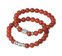 KYINYUECH 1pc 8mm Natural Stone Bracelet Set Buddha Head Elastic Strand Bracelets For Men Women