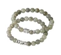 KYINYUECH 1pc 8mm Natural Stone Bracelet Set Buddha Head Elastic Strand Bracelets For Men Women
