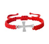 KYINYUECH 1pc Adjustable White Color Rope Bracelets Woman Man Cross Bracelets Couple Handmade Braid Bangle Gifts