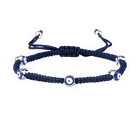 KYINYUECH 1pc Blue Evil Eye Beads Bracelet Adjustable Braided Rope Chain Couple Bracelets For Women Men Gifts