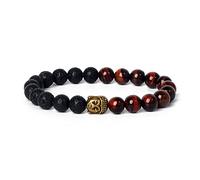 KYINYUECH 1pc Buddha Head Bracelet Men Nature Aquamarine Amethysts Tiger Eye Stone Bracelets For Women