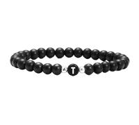 KYINYUECH 1pc Couple 26 Letters Name First Initial Bracelets Handmade A-Z Name Beads Bracelets For Women Men Gifts