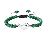 KYINYUECH 1pc Couple Tai Chi Bracelets 6mm Beaded Bangle Yin Yang Bracelets Women Men Gift