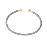 KYINYUECH 1pc Gold Color Wire Wrap Open Cuff Bracelets Red Black Green Steel Handmade Bangle Bracelet