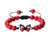 KYINYUECH 1pc Handmade Butterfly Bohemia Bracelets For Women Men 8mm Natural Stone Beaded Bracelets Gift