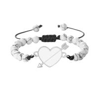 KYINYUECH 1pc Heart Shape Pendant Braided Bracelet 6mm Red Line Couple Bangles Chain Gift