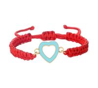 KYINYUECH 1pc Heart Shape Pendant Braided Bracelet Handmade Red String Couple Bnagles Chain Gift