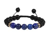 KYINYUECH 1pc Lapis Lazuli Stone Braid Bracelet 8MM Malachite Amethysts Stone Bead Bangle Gift For Women Men Couple