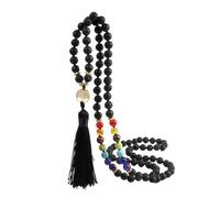 KYINYUECH 1pc Life Tree Spacer Beaded Bracelet 108 Beads Onyx Blue Purple Agate Tassel Necklace Women Men Handmade