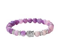 KYINYUECH 1pc Men Buddha Head Beaded Bracelets Natural Tiger Eye Stone Volcanic Rock Malachite Pink Quartz Women Bangles Gifts