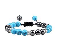 KYINYUECH 1pc Men Hematite Beads Bracelests 8mm Natural Tiger Eye Lava Stone Bracelets&Bangles Women Handmade Gift