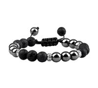 KYINYUECH 1pc Men Hematite Beads Bracelests 8mm Natural Tiger Eye Lava Stone Bracelets&Bangles Women Handmade Gift