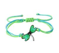 KYINYUECH 1pc Multicolor Dragonfly Bracelet Adjustable Blue Purple Red Wax Thread Rope Braided Women Bracelets Gift