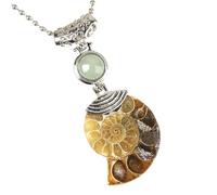 KYINYUECH 1pc Natural Ammonite Pendant Snail Shell Necklace Conch Purple For Women Men