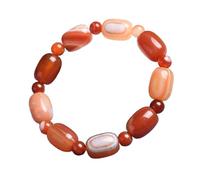 KYINYUECH 1pc Natural Green Peacock Agates Bracelet Women Drum Barrel Shape Beads Bangles Stone Gifts