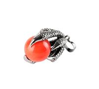 KYINYUECH 1pc Natural Round Stone Beads Ball Dragon Claw Wrap Pendants For Necklace Men Women