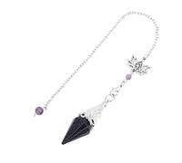 KYINYUECH 1pc Natural Stone Amethyst Cone Pendulum Rock Pendant Pendulos