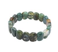 KYINYUECH 1pc Natural Stone Black Obsidian Lapis Amethyst Labradourite 12 * 15mm Bracelet Bangle Couple Gift