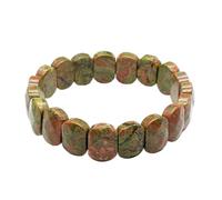 KYINYUECH 1pc Natural Stone Black Obsidian Lapis Amethyst Labradourite 12 * 15mm Bracelet Bangle Couple Gift