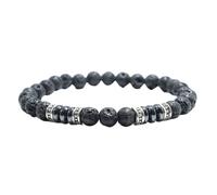 KYINYUECH 1pc Natural Stone Bracelet Men 6mm Handmade Hematite Lava Tiger Eyes Beaded String Bracelet