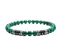 KYINYUECH 1pc Natural Stone Bracelet Men 6mm Handmade Hematite Lava Tiger Eyes Beaded String Bracelet