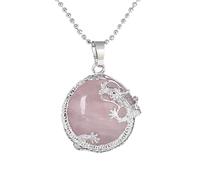 KYINYUECH 1pc Natural Stone Dragon Pendants Necklace Quartz Green Aventurine Blue Sand Stone Opal Necklaces Pendants Gift