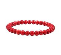 KYINYUECH 1pc Natural Stone Elastic Bracelet 6mm Men Black Lava Blue Beads Strand Bracelets For Women