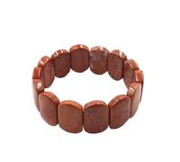 KYINYUECH 1pc Natural Stone Elastic Bracelet Handmade Amethyst Rose Quartz Bangle For Women Man Wristband