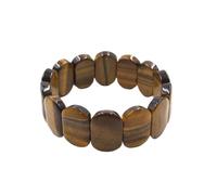 KYINYUECH 1pc Natural Stone Elastic Bracelet Handmade Amethyst Rose Quartz Bangle For Women Man Wristband