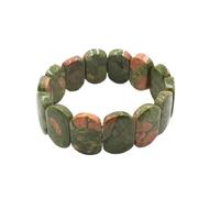 KYINYUECH 1pc Natural Stone Elastic Bracelet Handmade Amethyst Rose Quartz Bangle For Women Man Wristband