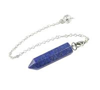 KYINYUECH 1pc Natural Stone Hexagonal Column Pendulum Pointed Pillar Pendulums