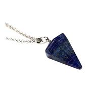 KYINYUECH 1pc Natural Stone Hexagonal Pendant Chain Necklace Taper Swing Bullet Necklace For Men Women