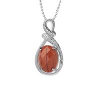 KYINYUECH 1pc Natural Stone Necklace Egg Pendant Rose Quartz Tiger Eye Green Aventurine Obsidian Pendant Necklace