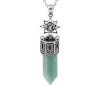 KYINYUECH 1pc Natural Stone Necklace Pendant For Women Men Amethysts Fluorite Rose Quartz Necklace