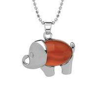 KYINYUECH 1pc Natural Stone Pendants Necklaces Elephant For Women Collar Pendant Necklaces