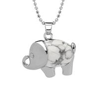 KYINYUECH 1pc Natural Stone Pendants Necklaces Elephant For Women Collar Pendant Necklaces