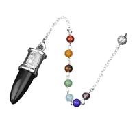 KYINYUECH 1pc Natural Stone Pendulum Bottle Bullet Shaped Pendant Chain Necklace