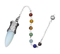 KYINYUECH 1pc Natural Stone Pendulum Bottle Bullet Shaped Pendant Chain Necklace
