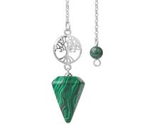 KYINYUECH 1pc Natural Stone Pendulum Tree Of Life Pendant Pendulos