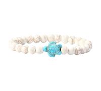 KYINYUECH 1pc Natural Stone Powder Bangle Women Men Bracelet Beach Turquoise Sea Turtle Accessories