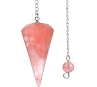 KYINYUECH 1pc Natural Stone Quartz Agates Pendant Cone Amethyst Pendulum Pendants