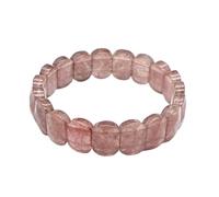 KYINYUECH 1pc Natural Stone Square Beads Strand Bracelet Amethyst Rose Quartz Bangle For Women Men Gift