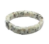 KYINYUECH 1pc Natural Stone Square Hand Lapis Stone White Hand String Bracelet