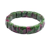 KYINYUECH 1pc Natural Stone Square Hand Lapis Stone White Hand String Bracelet