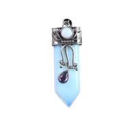 KYINYUECH 1pc Natural Stone Sword Pendants Labradorite Pink Quartz Lapis Lazuli Black Obsidian Tiger Eye Pendants