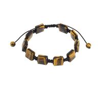 KYINYUECH 1pc Natural Stone Woven Bracelets Square Beaded Tiger Eye Bracelet For Women